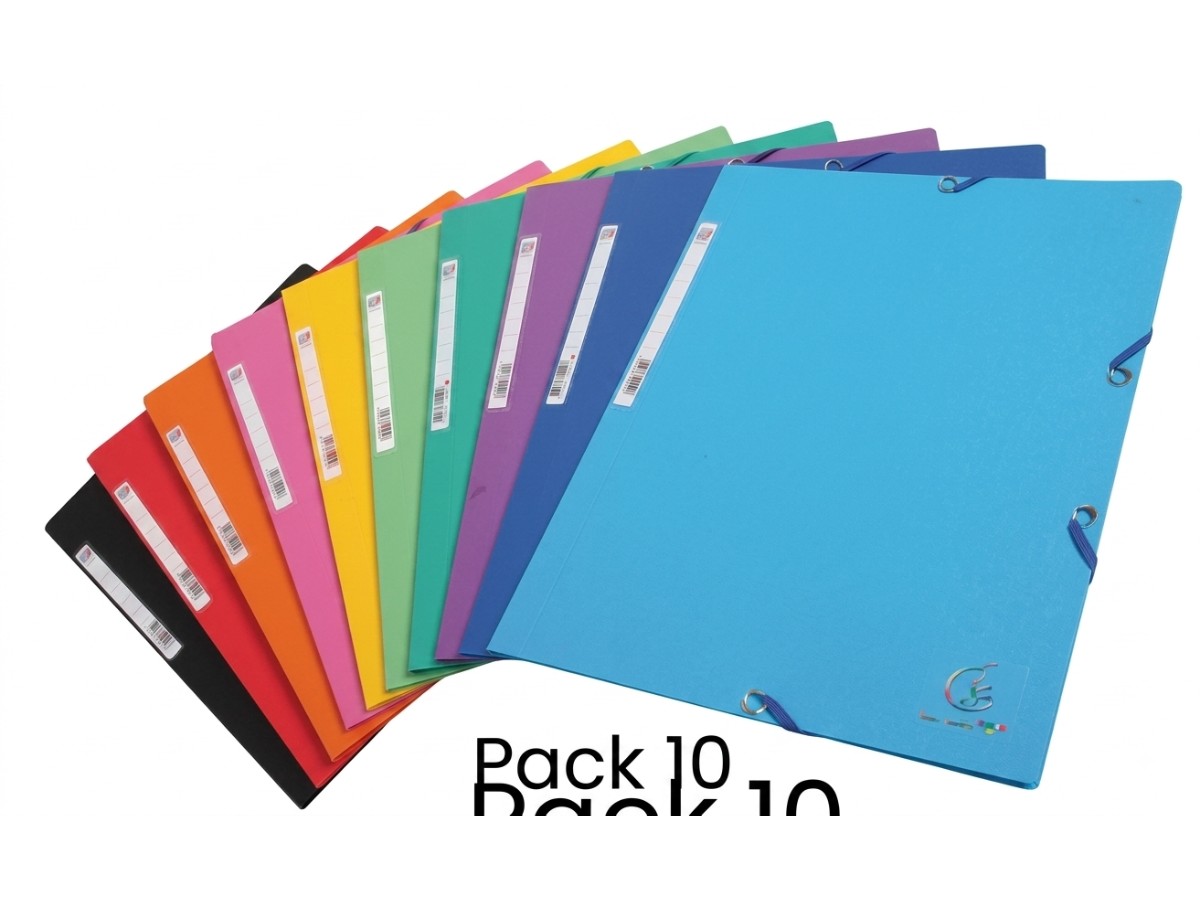 Pack 10 carpetas solapas