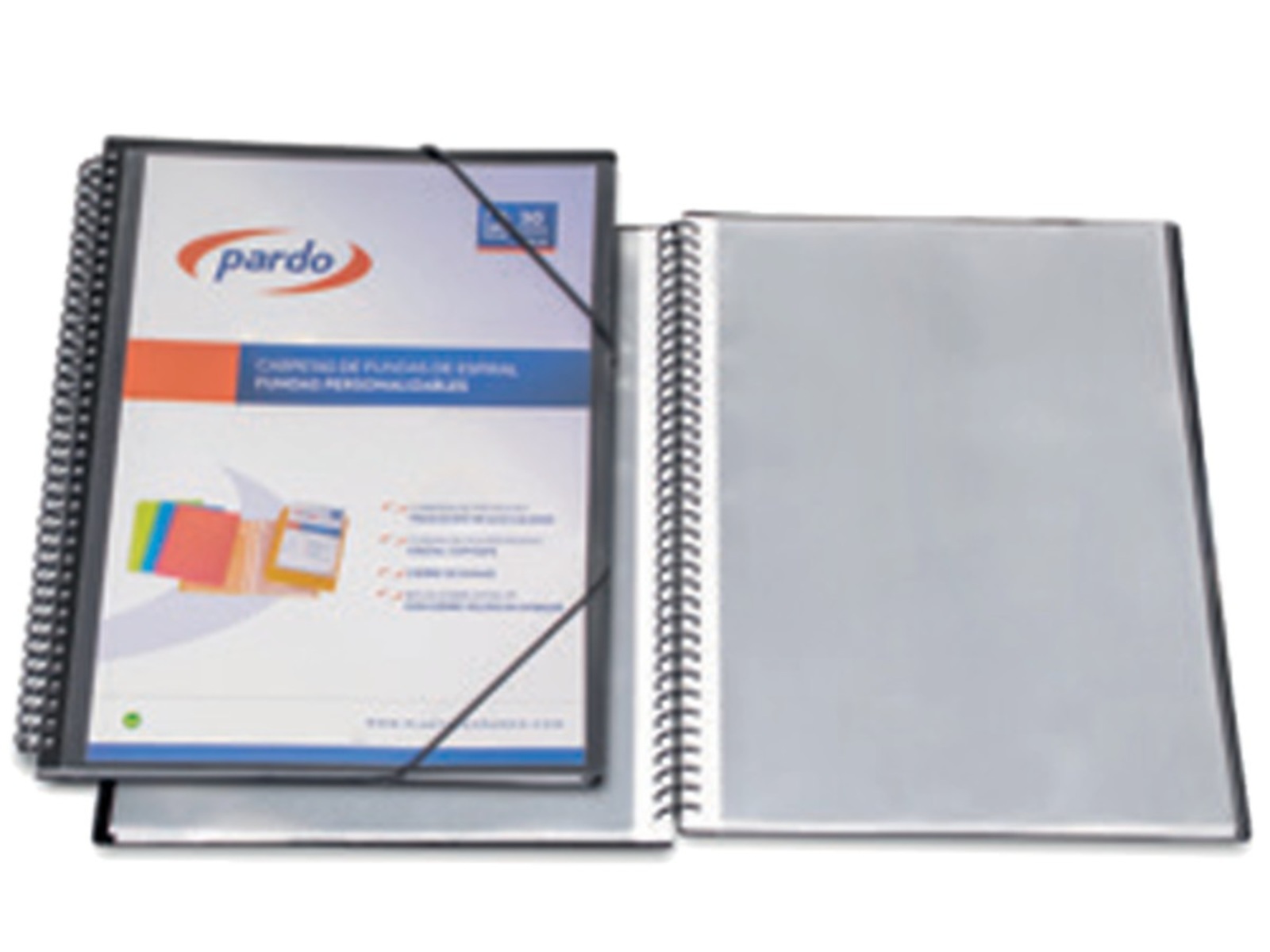 Carpeta Personalizable con Fundas Fijas Pardo — 20 Fundas