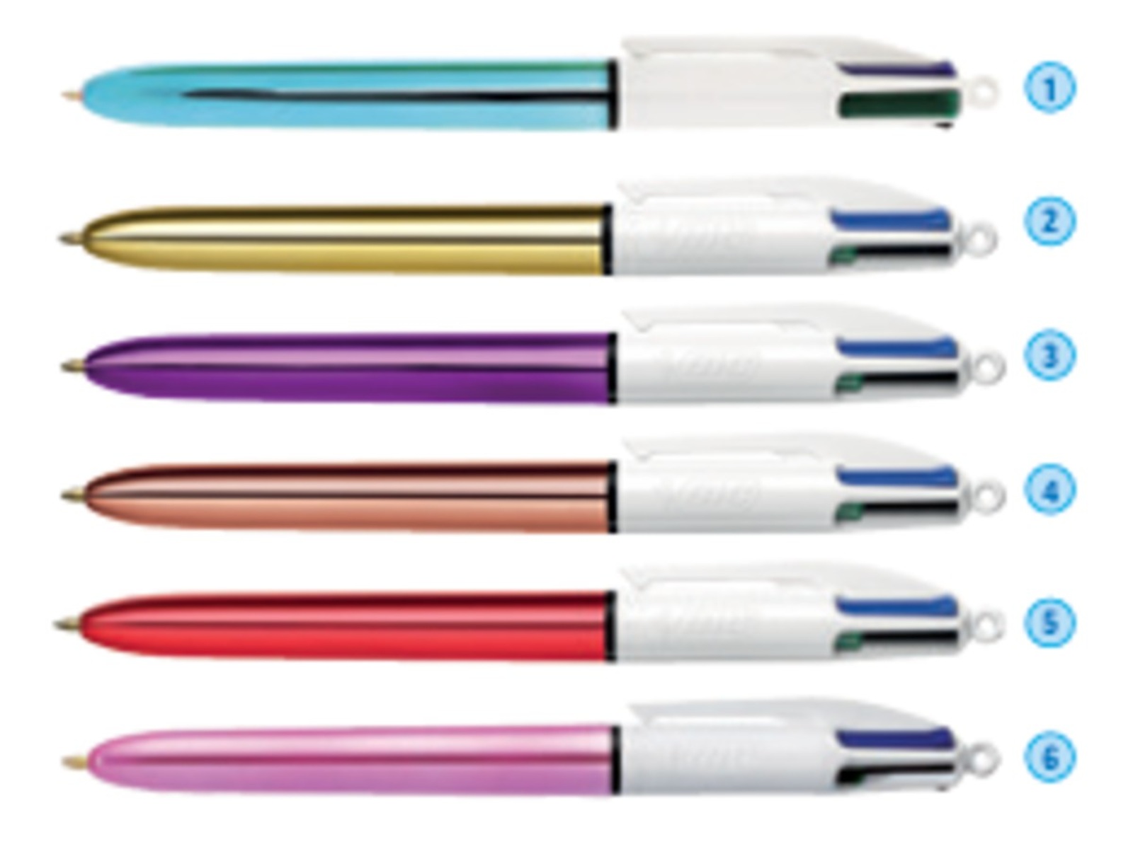 Bolígrafo 4 Colores Shine BIC — Azul